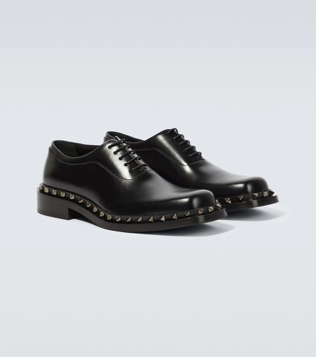 Valentino Garavani - Rockstud leather Oxford shoes