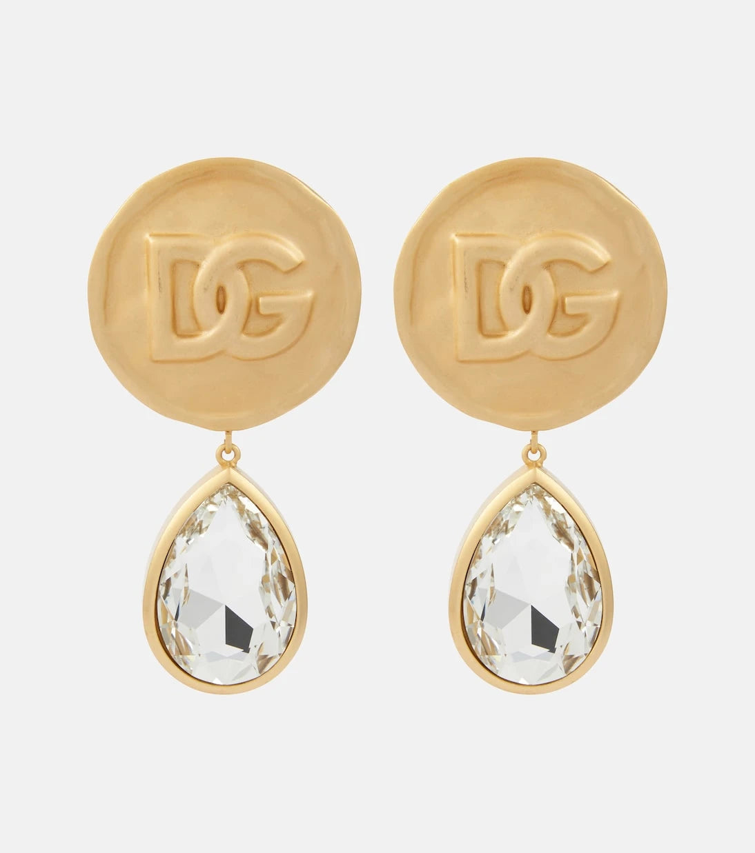 Dolce&Gabbana - DG crystal-embellished drop earrings
