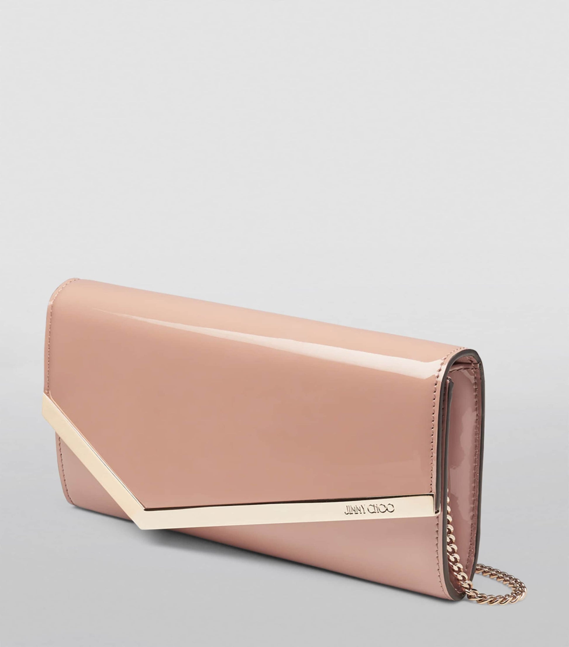 Leather Emmie Clutch Bag BALLET PINK/LIGHT GO