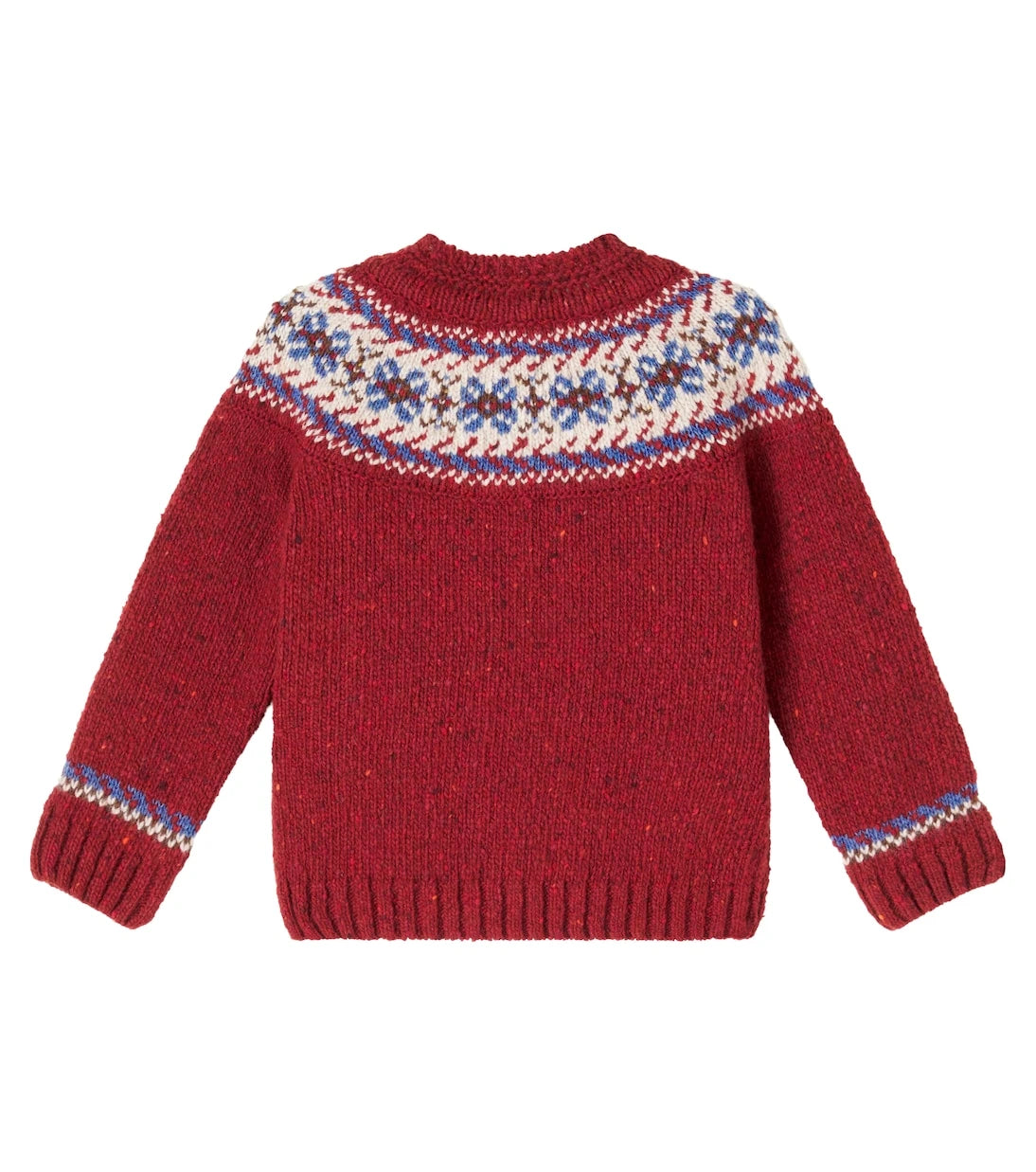 La Coqueta - Intarsia wool-blend cardigan