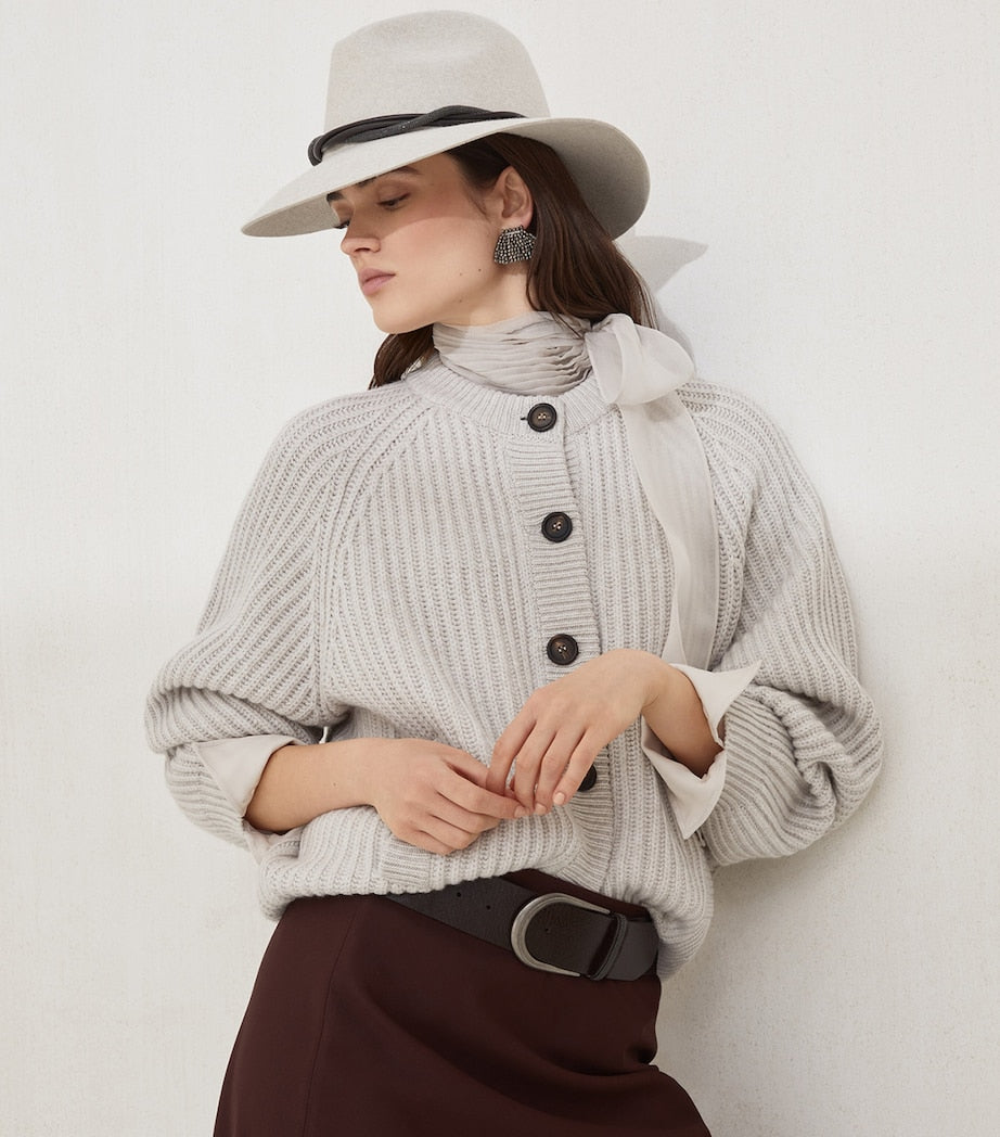 White Cashmere Cardigan