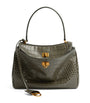 Balenciaga Green Embossed Leather Rodeo Shoulder Bag