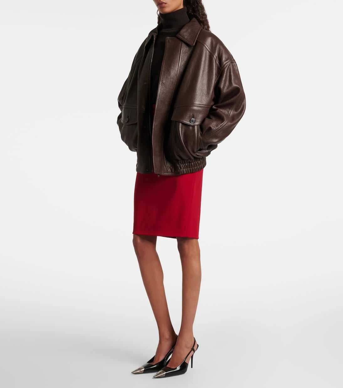 Saint Laurent - Leather bomber jacket