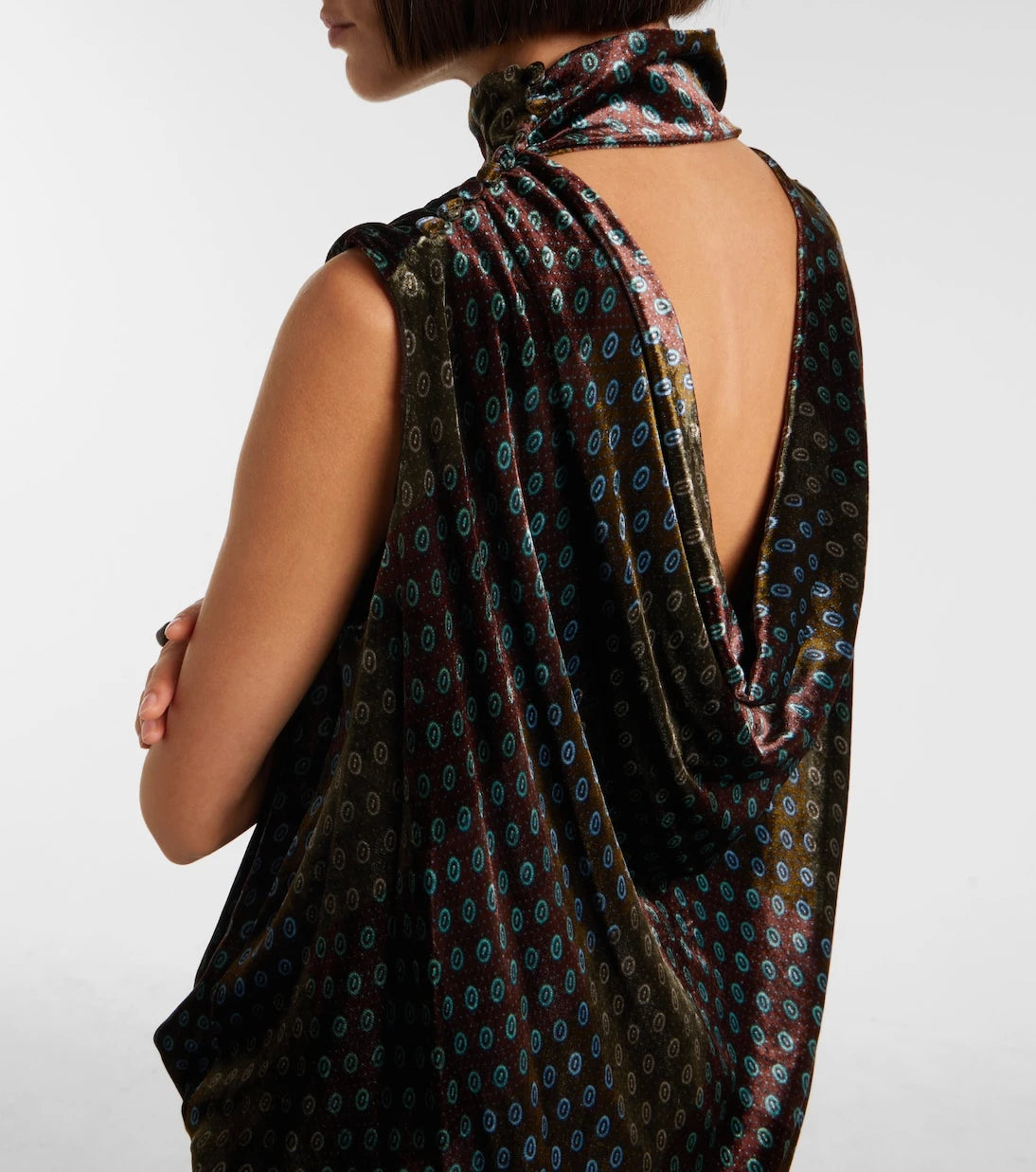 Dries Van Noten - Printed satin maxi dress