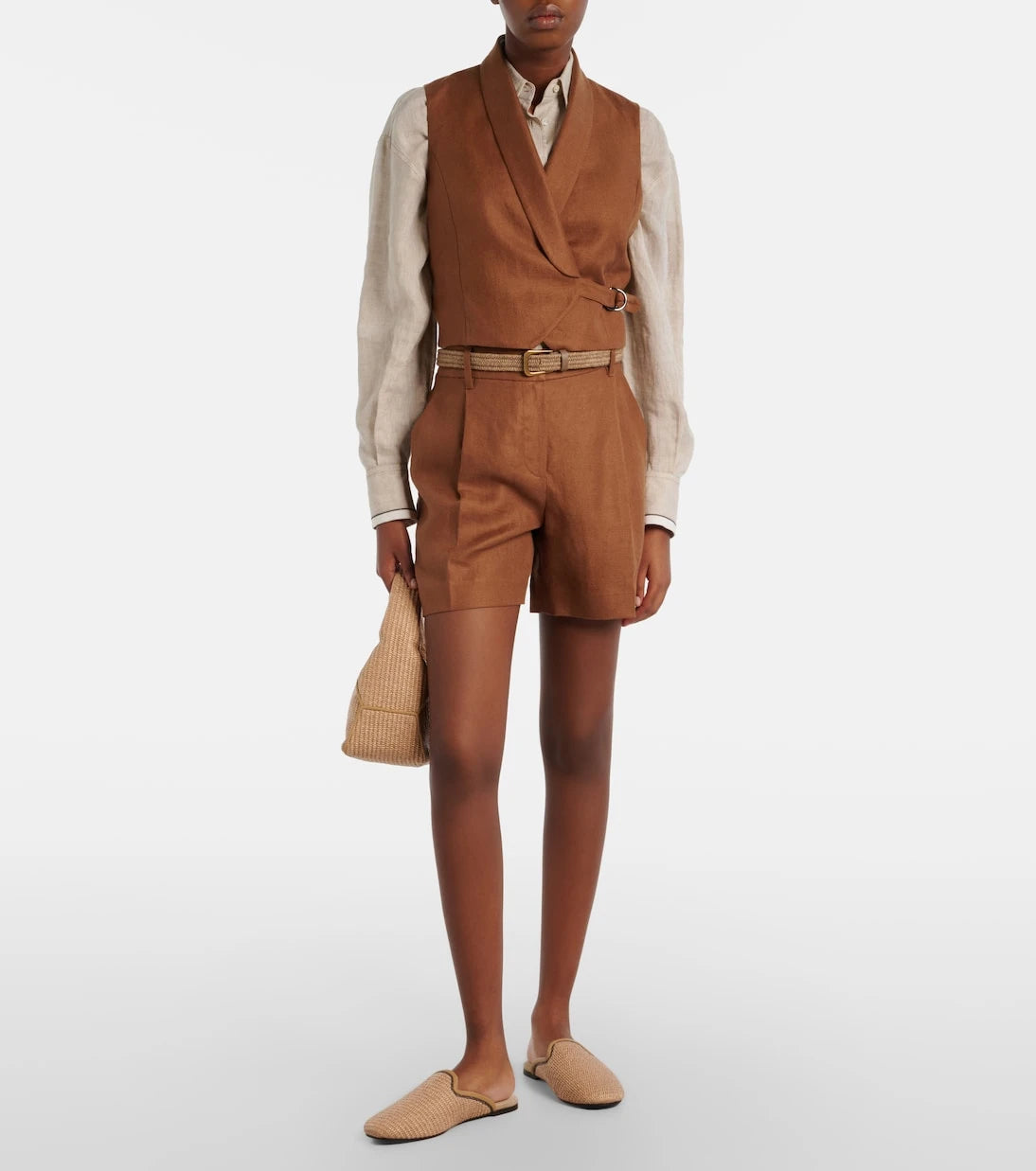 Brunello Cucinelli - Monili linen vest