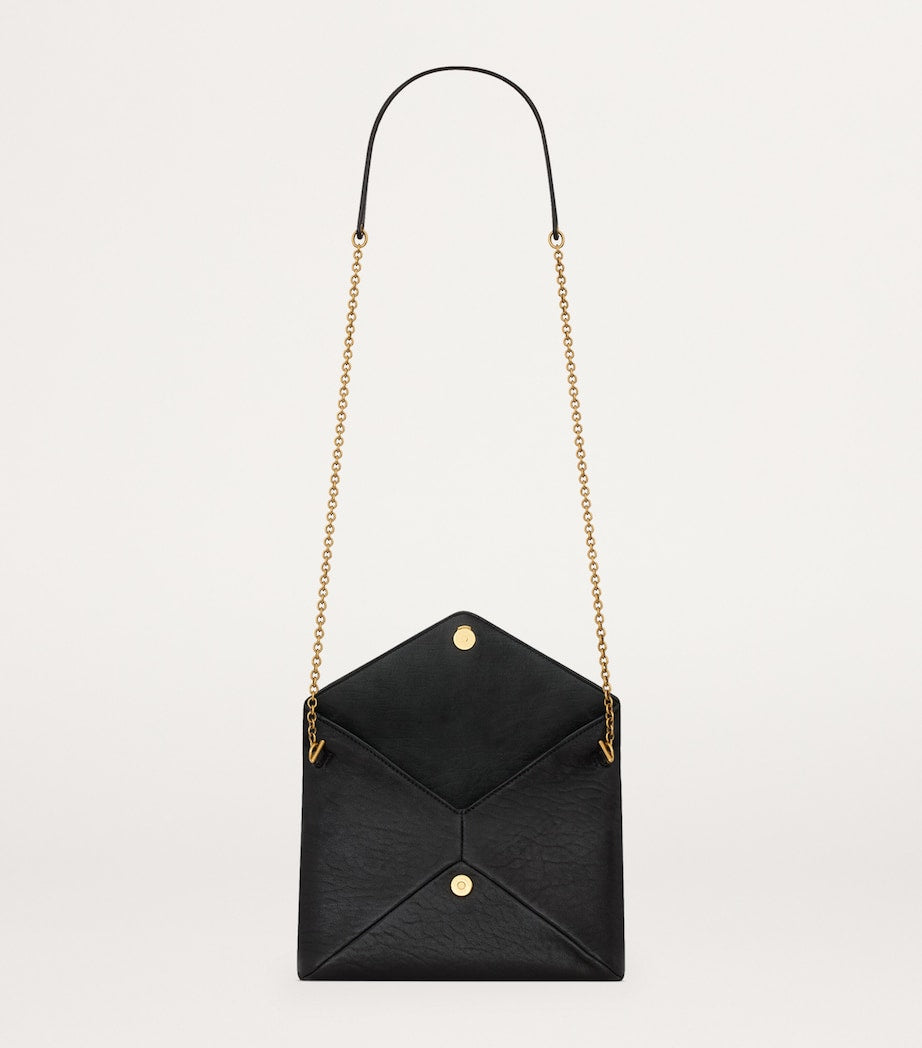 Saint Laurent Black Cassandre Chain Pouch