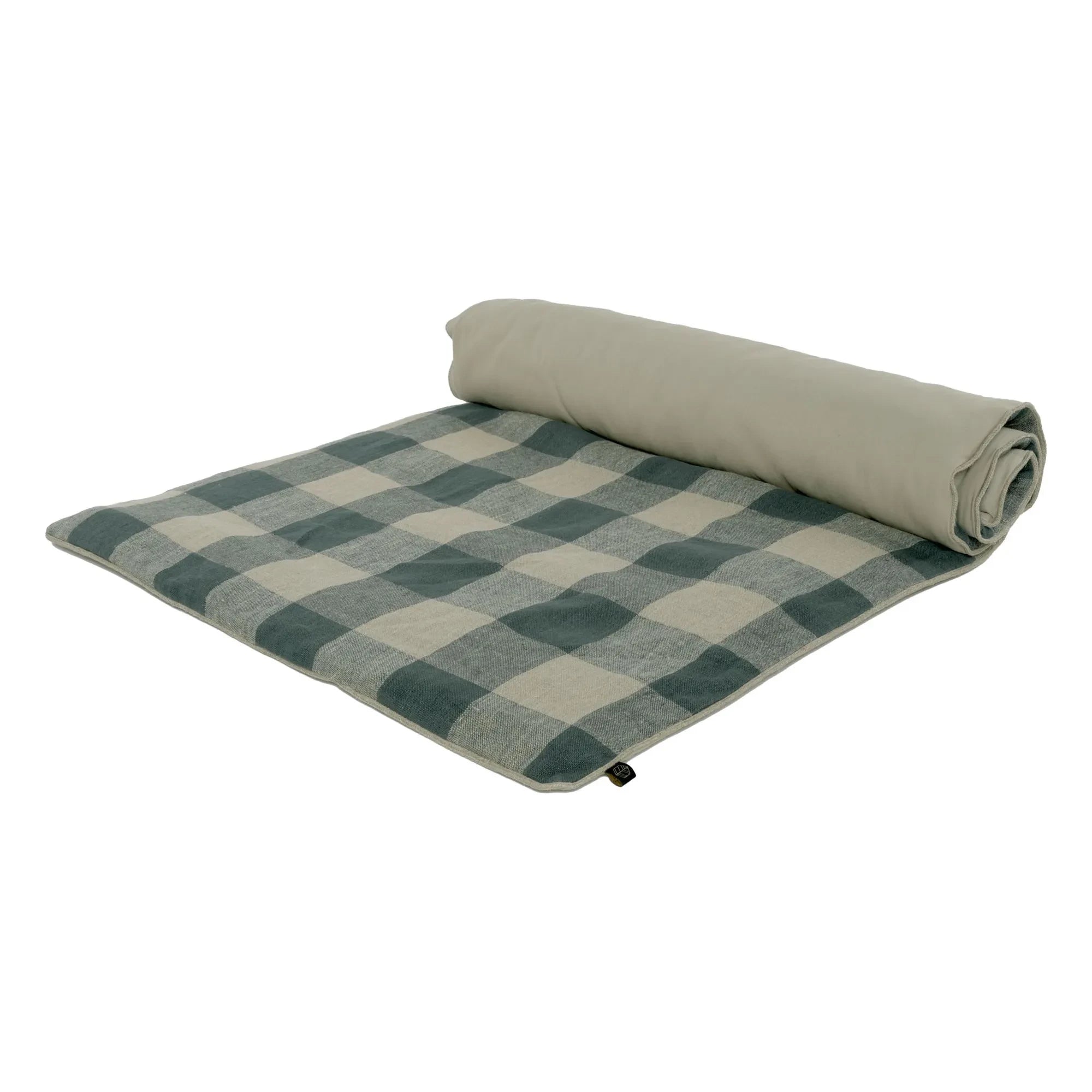 Haomy - Palma quilt cover in washed linen | Blue