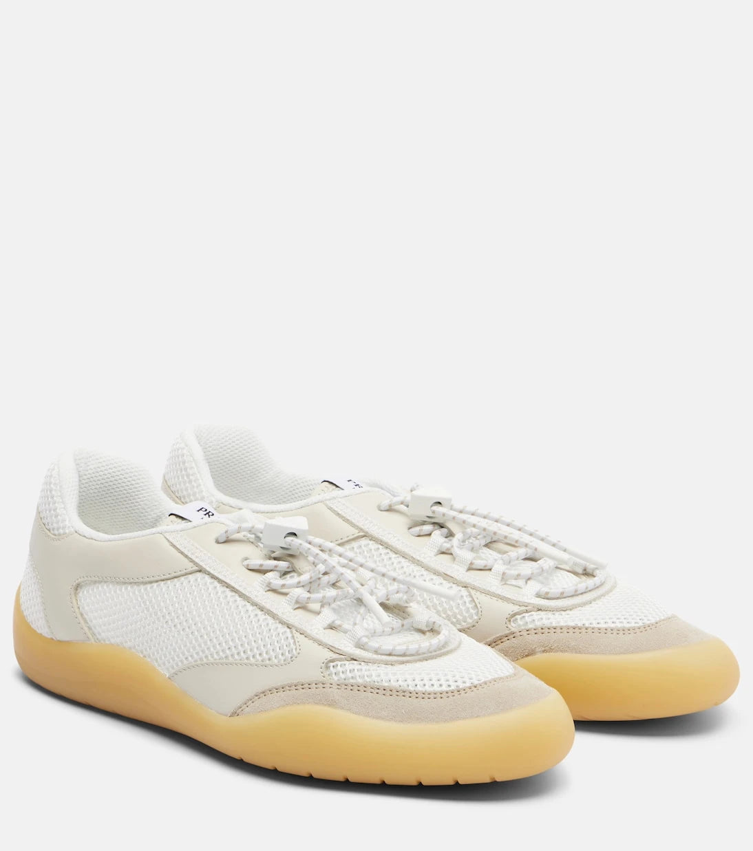 Prada - Speedrock leather-trimmed sneakers