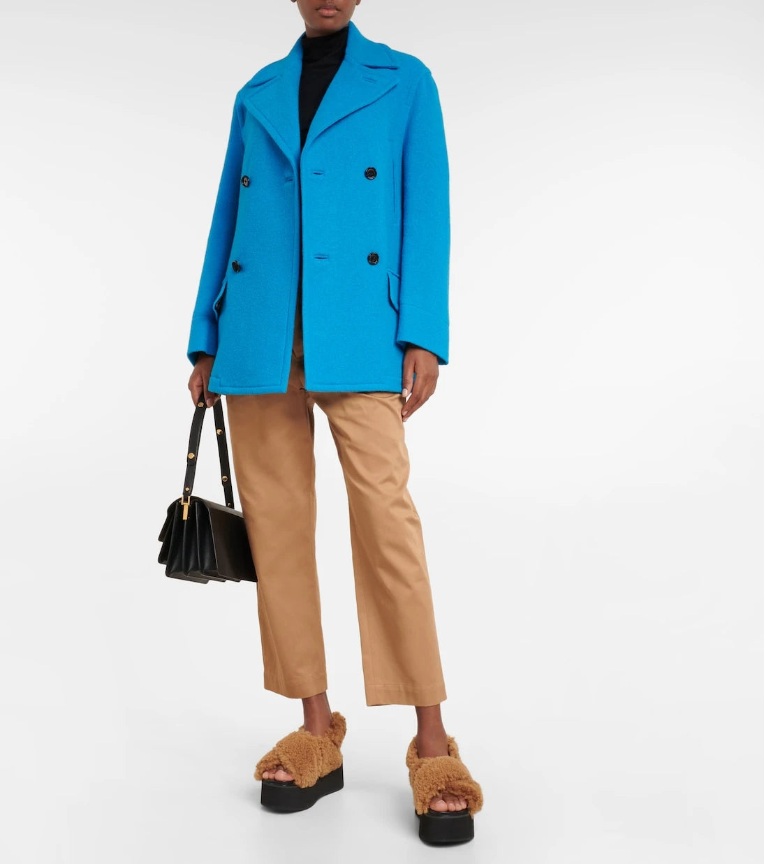 Marni - Fussbett shearling platform sandals