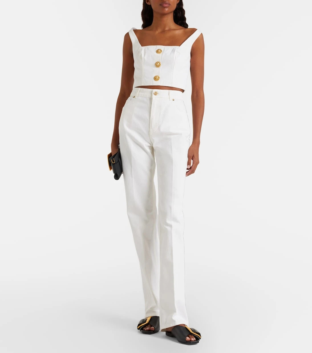 Balmain - High-rise straight jeans