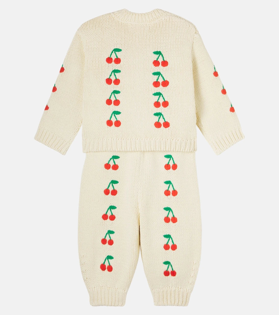 Tinycottons - Baby embroidered cotton cardigan and pants set