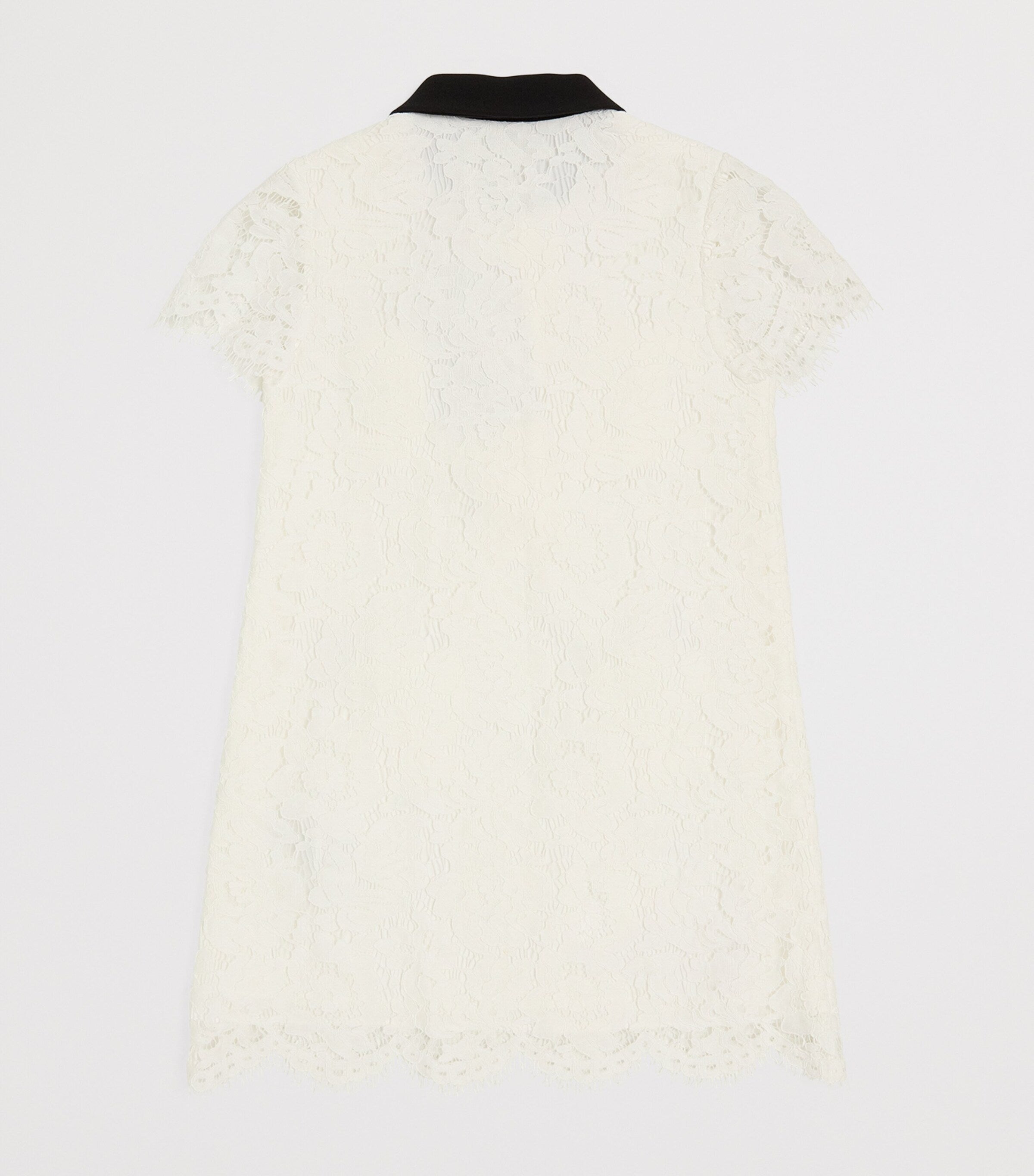 Self-Portrait Kids White Lace Contrast-Collar Dress (3-12 Years)