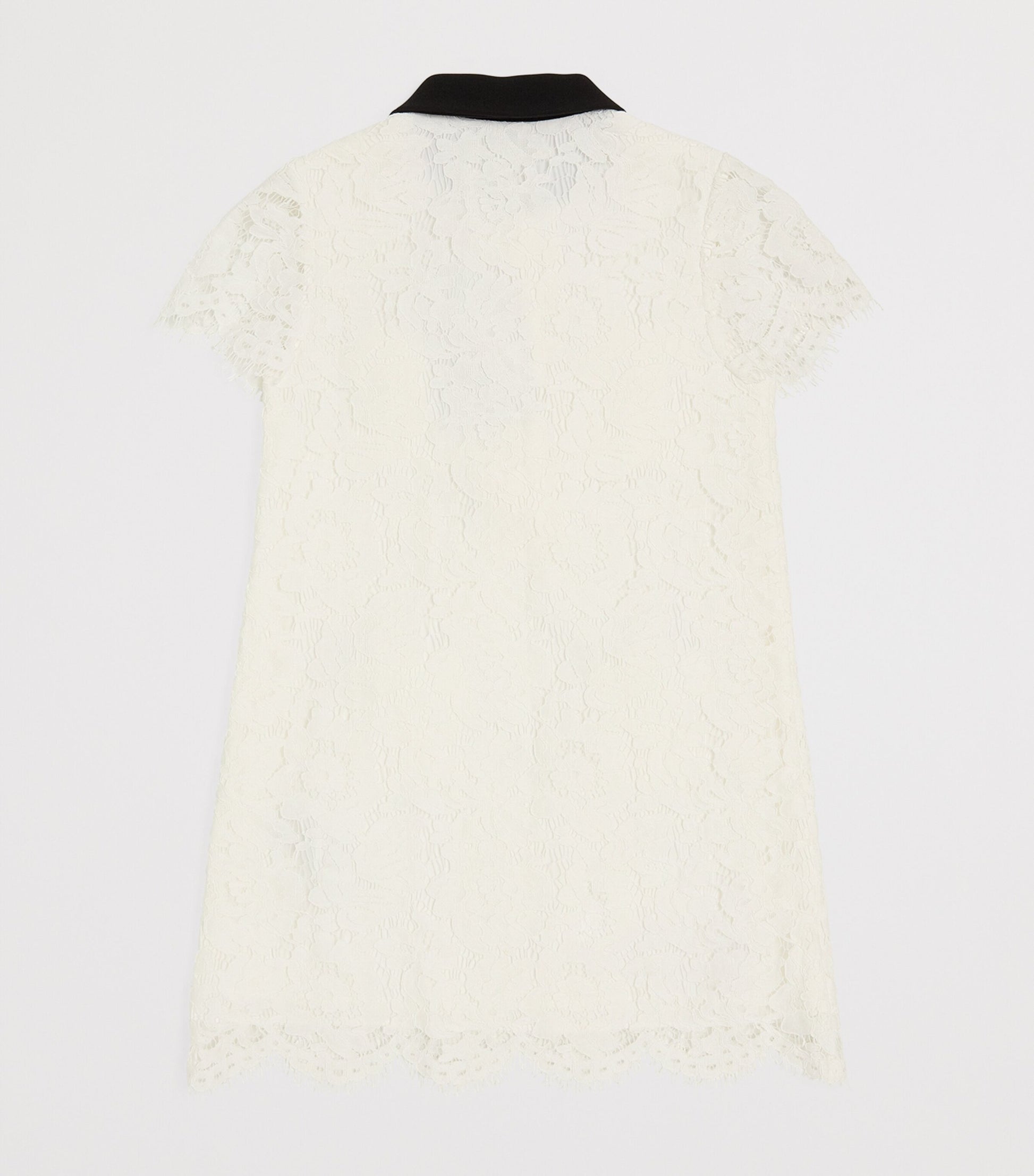 Self-Portrait Kids White Lace Contrast-Collar Dress (3-12 Years)