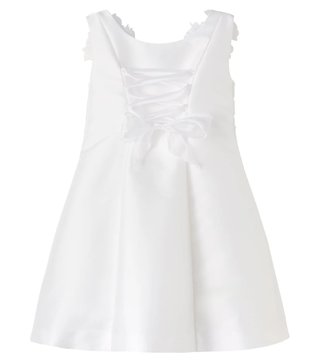 Monnalisa - Bow-detail floral-appliqué dress