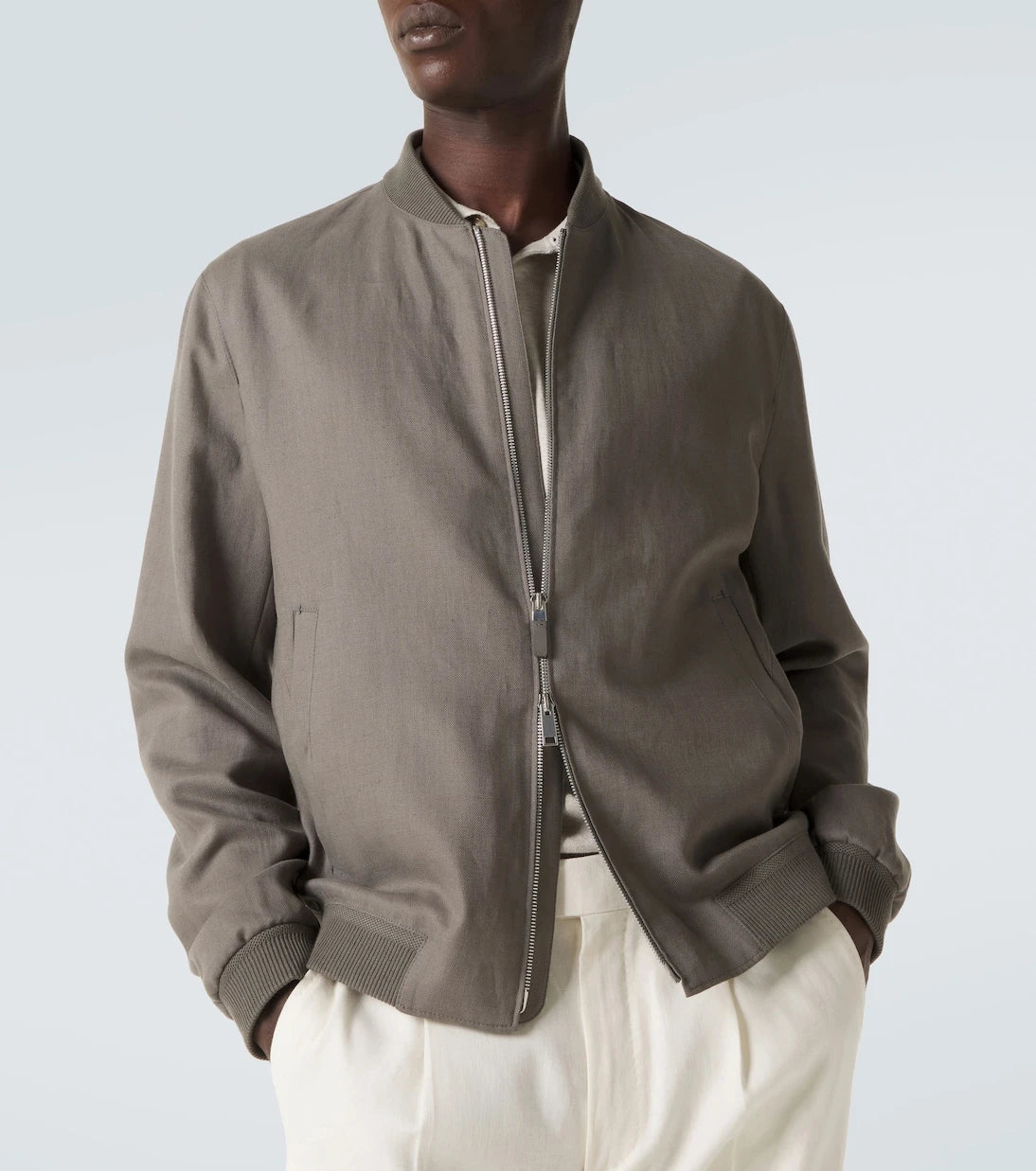 Zegna - Linen bomber jacket