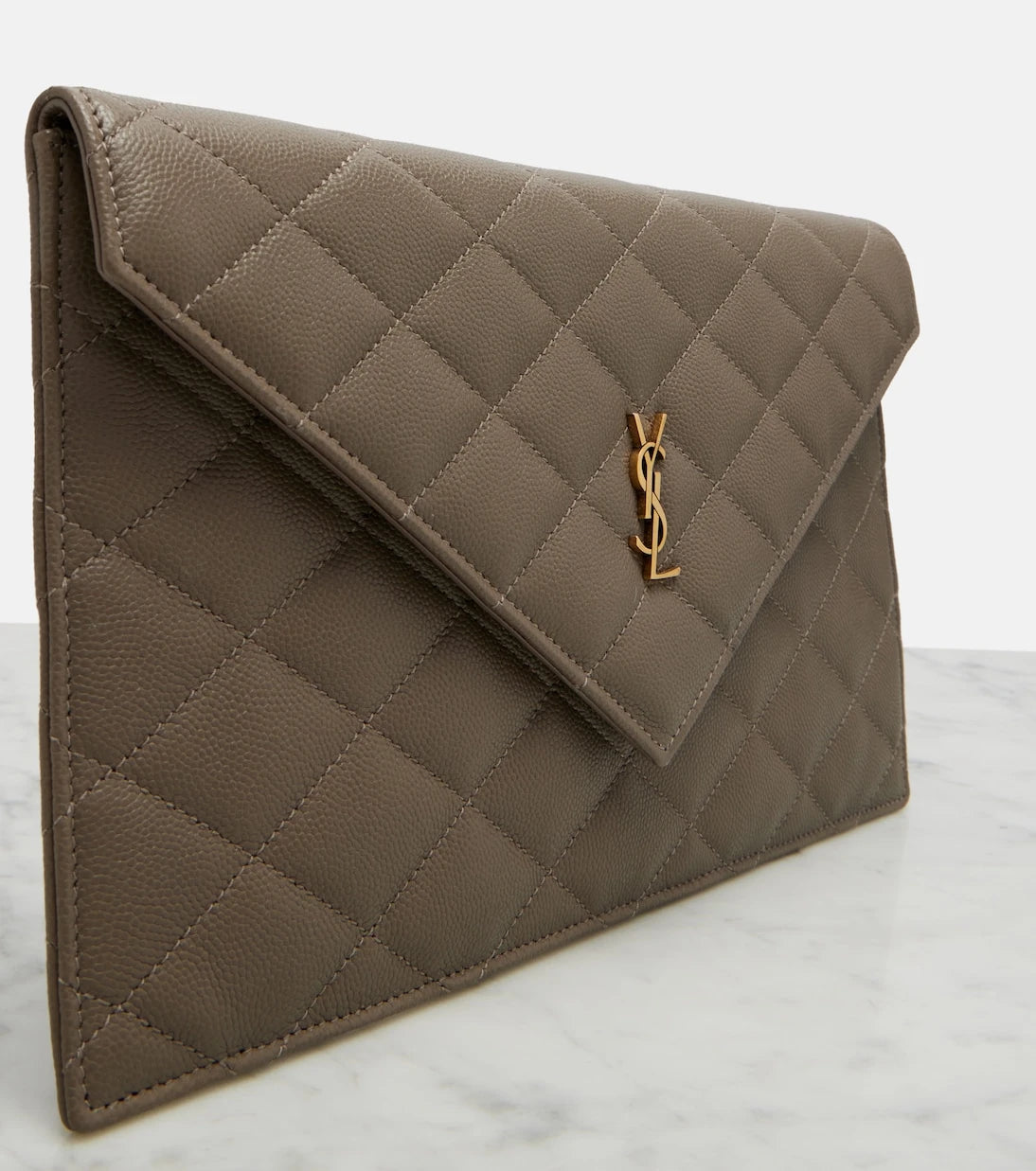 Saint Laurent - Paris leather clutch