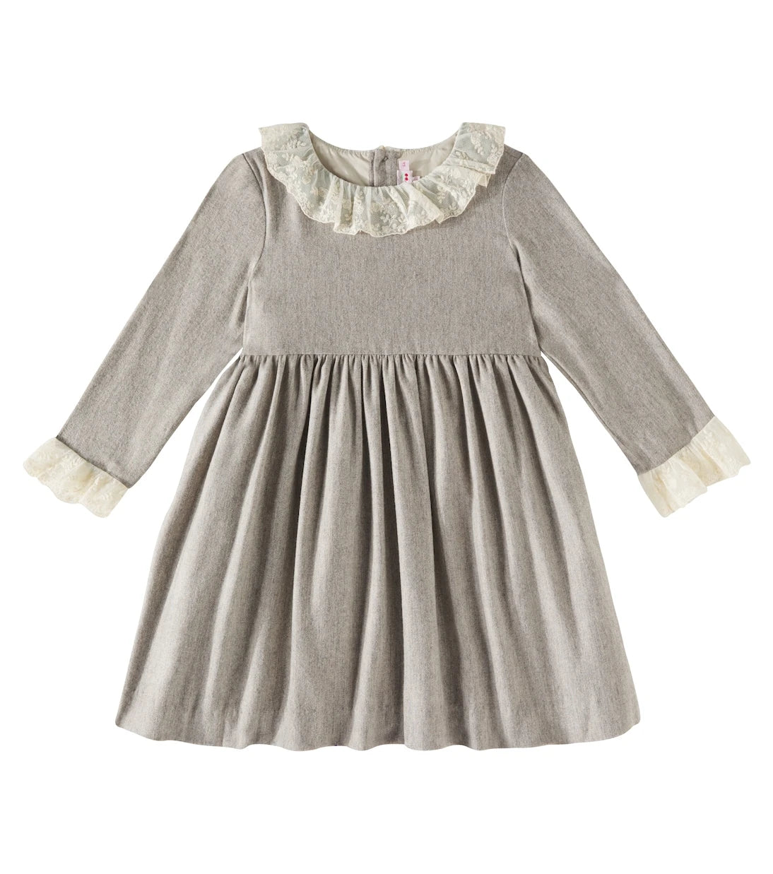Bonpoint - Flavie tulle-trimmed flannel dress