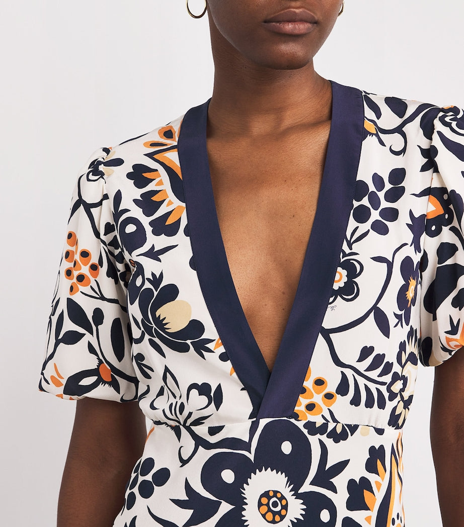 La Doublej Multi Silk Marlene Maxi Dress