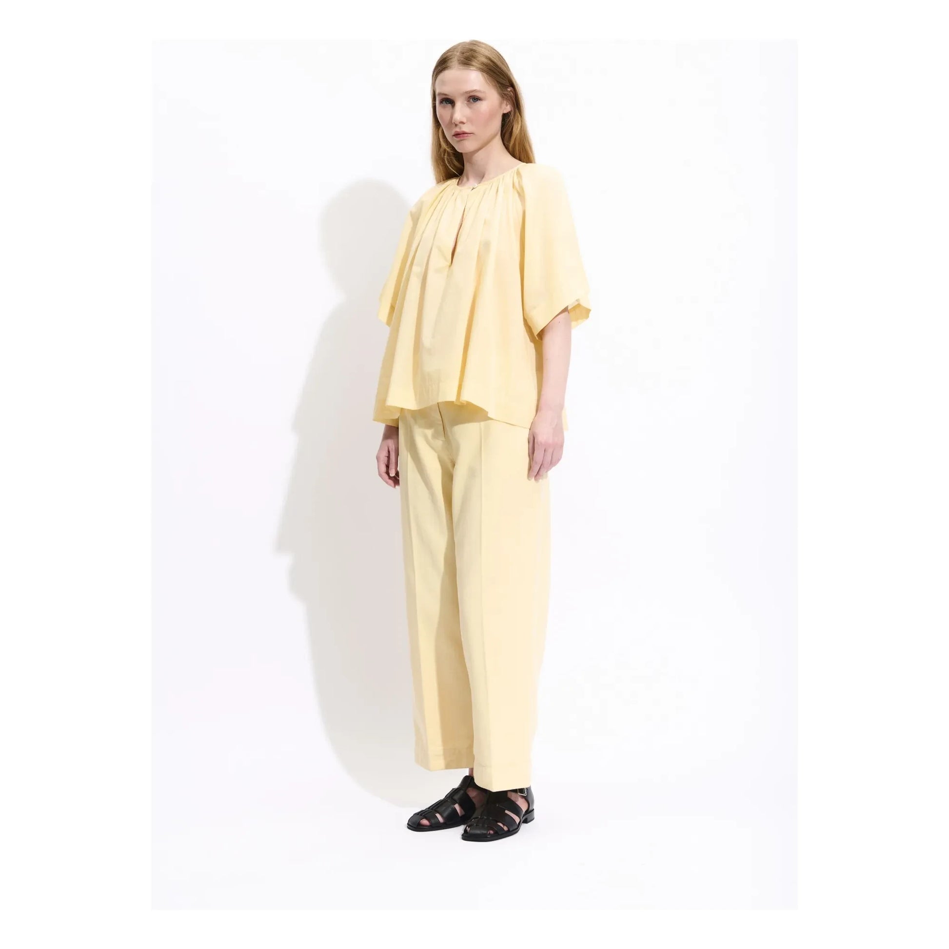 BELLEPIECE - Carmela Cotton blouse | Yellow
