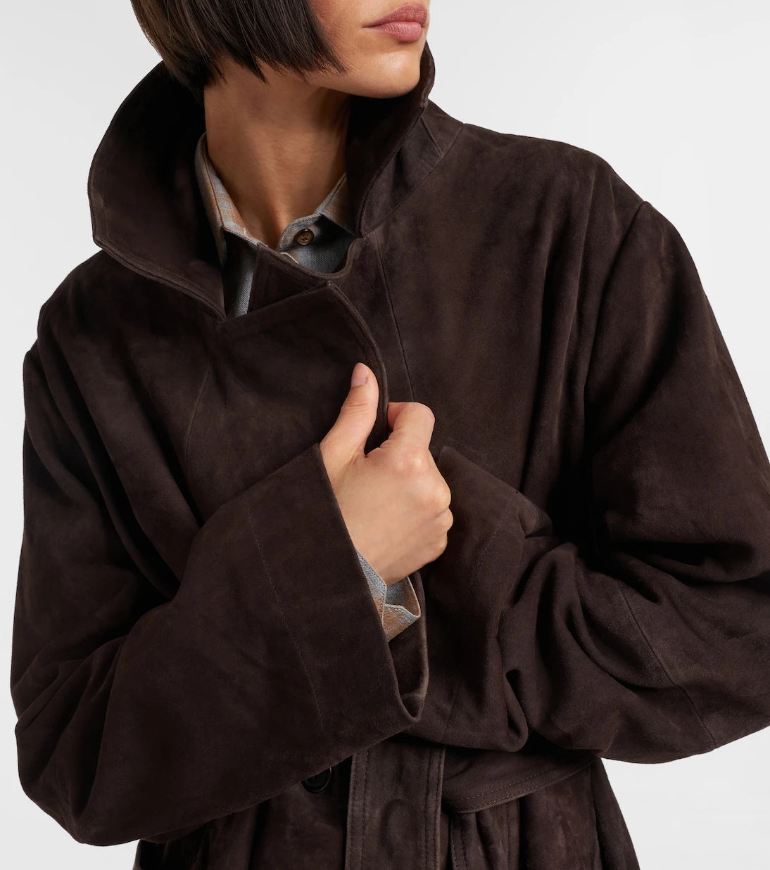 Róhe - Suede wrap coat