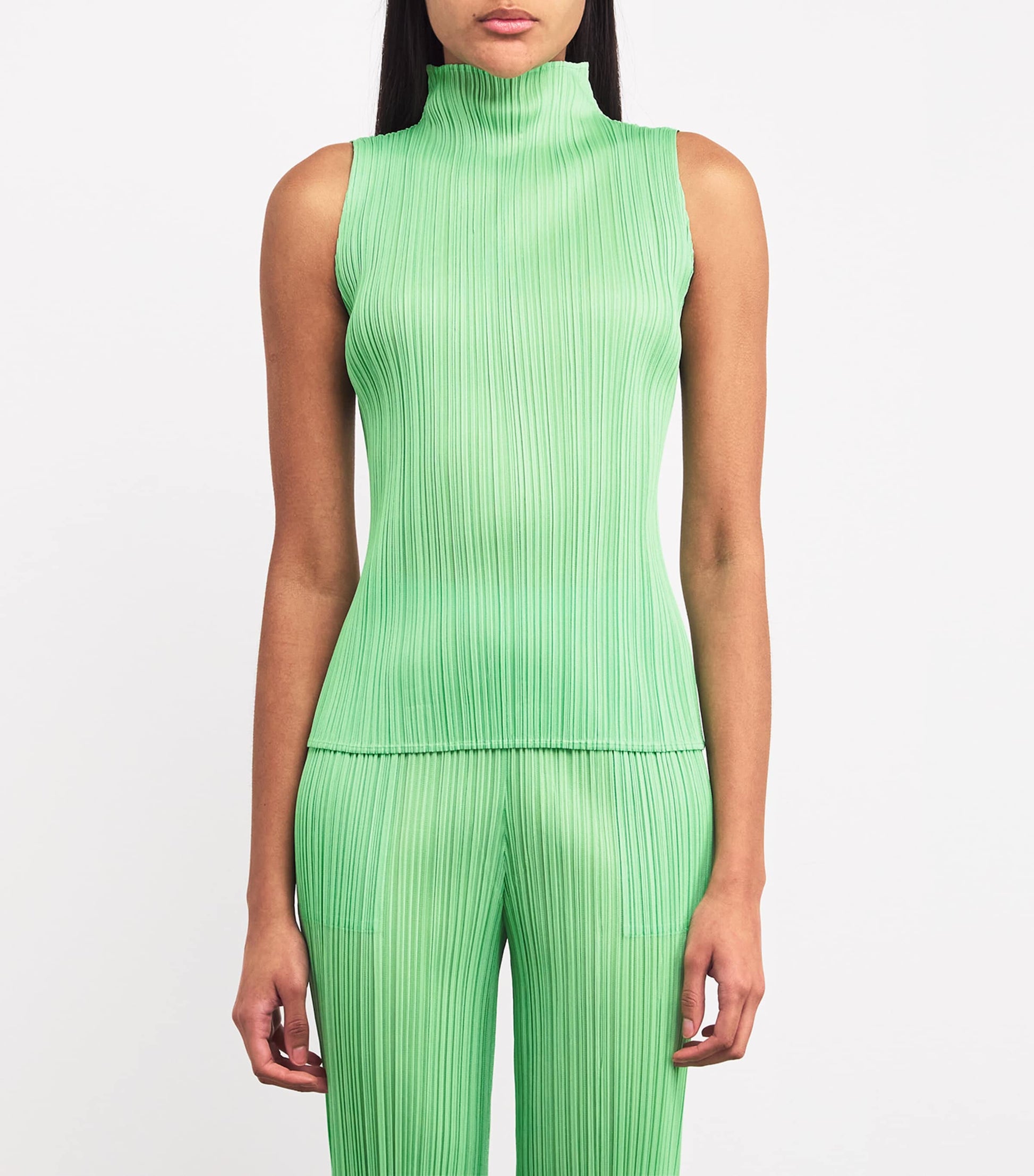 Green New Colorful Basics 4 Sleeveless Top