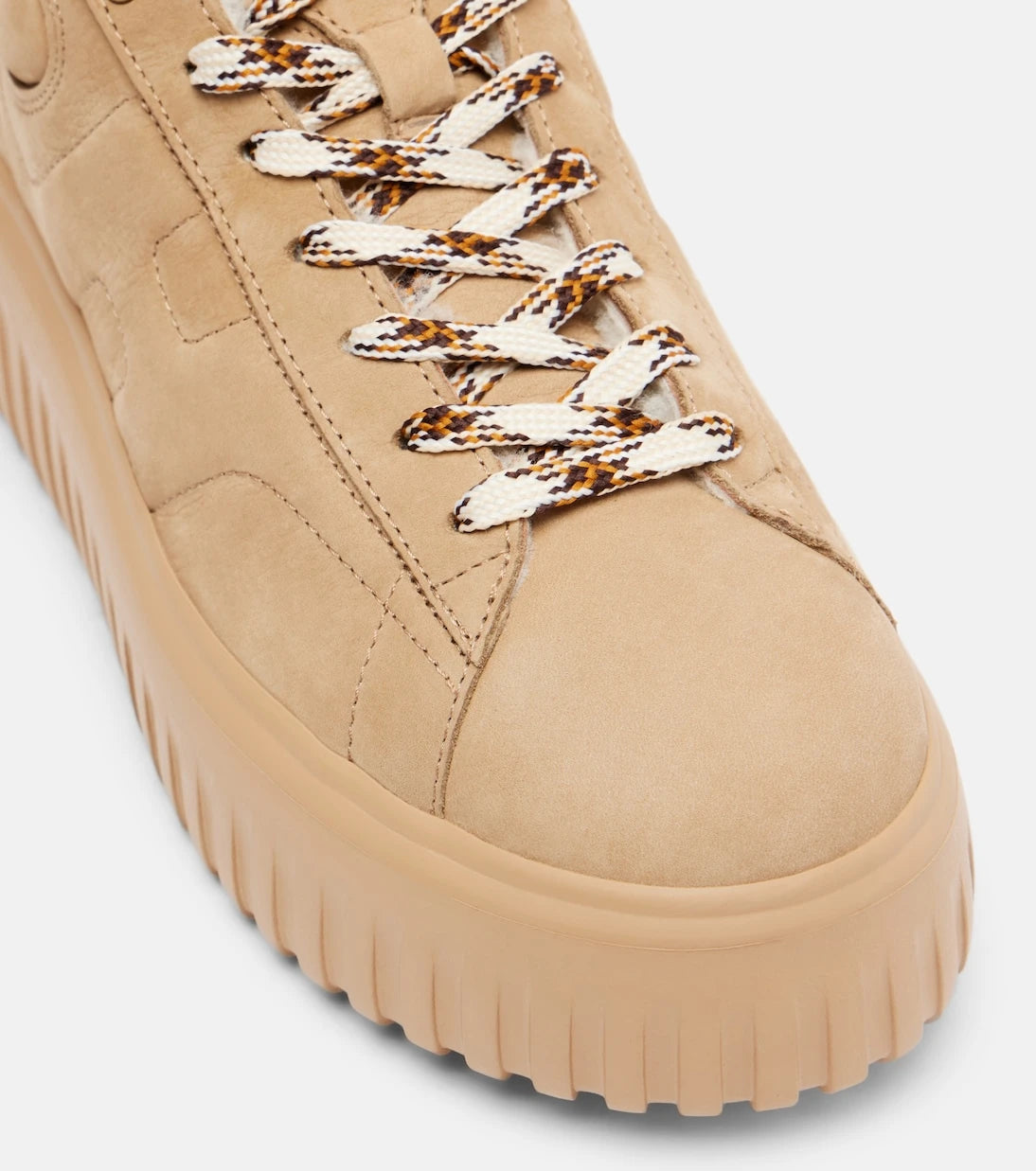 Hogan - H-Stripes shearling-lined suede sneakers