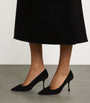 Roger Vivier Black Suede I Love Vivier Pumps 85