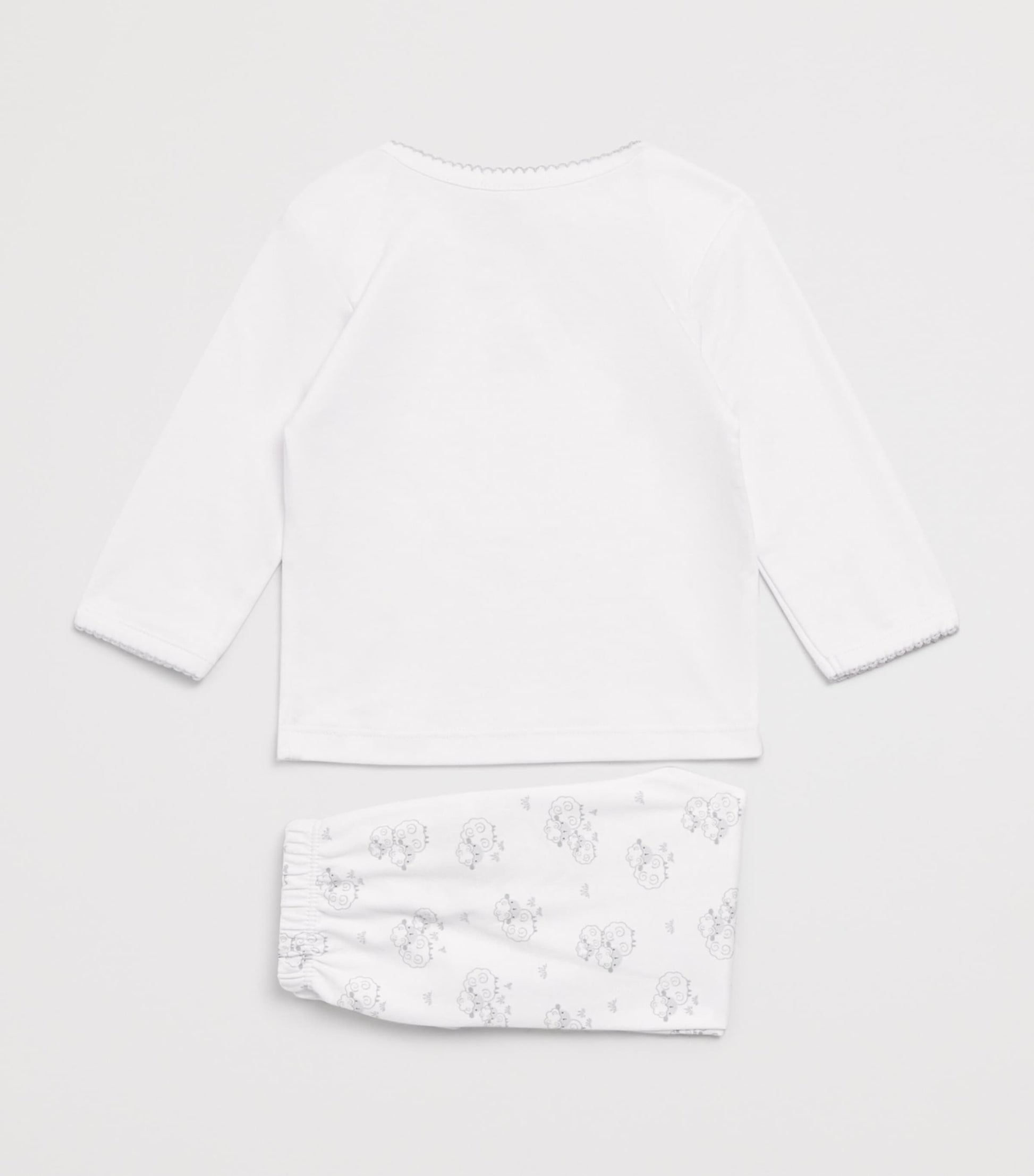 Pima Cotton Sweet Sheep Top and Footed Leggings Set (Newborn-9 Months)