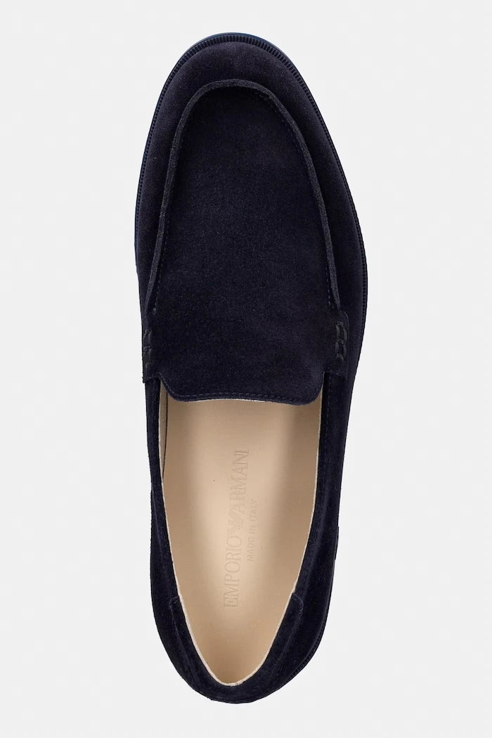 Emporio Armani Erkek Süet Mokasen