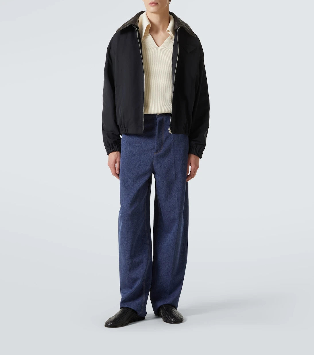 Bottega Veneta - Intrecciato leather-trimmed canvas blouson
