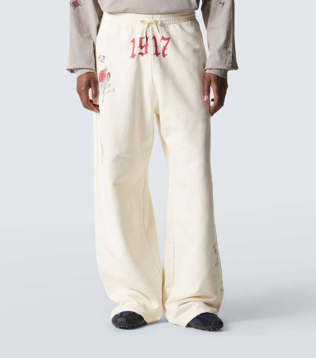 Balenciaga - Printed cotton fleece sweatpants