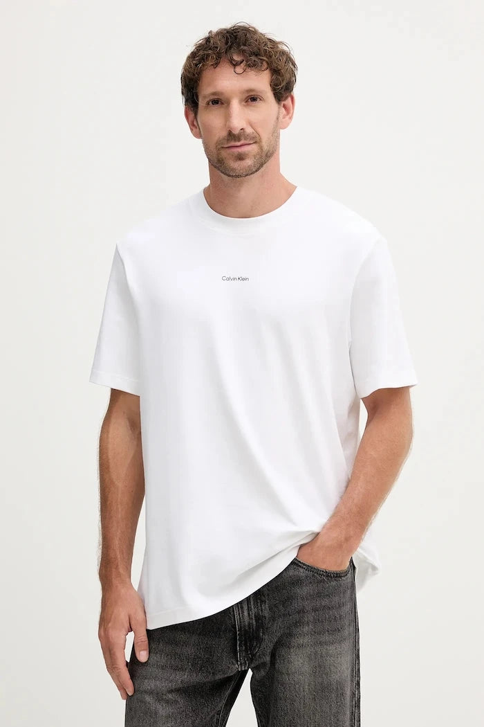 Calvin Klein pamuk ve elastanlı erkek tişörtü