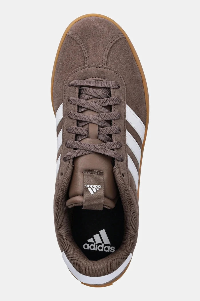 Маратонки от набук adidas Vl Court