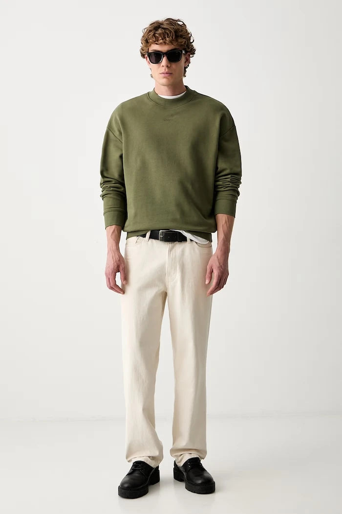 HUGO erkek pamuklu sweatshirt Dapocrew