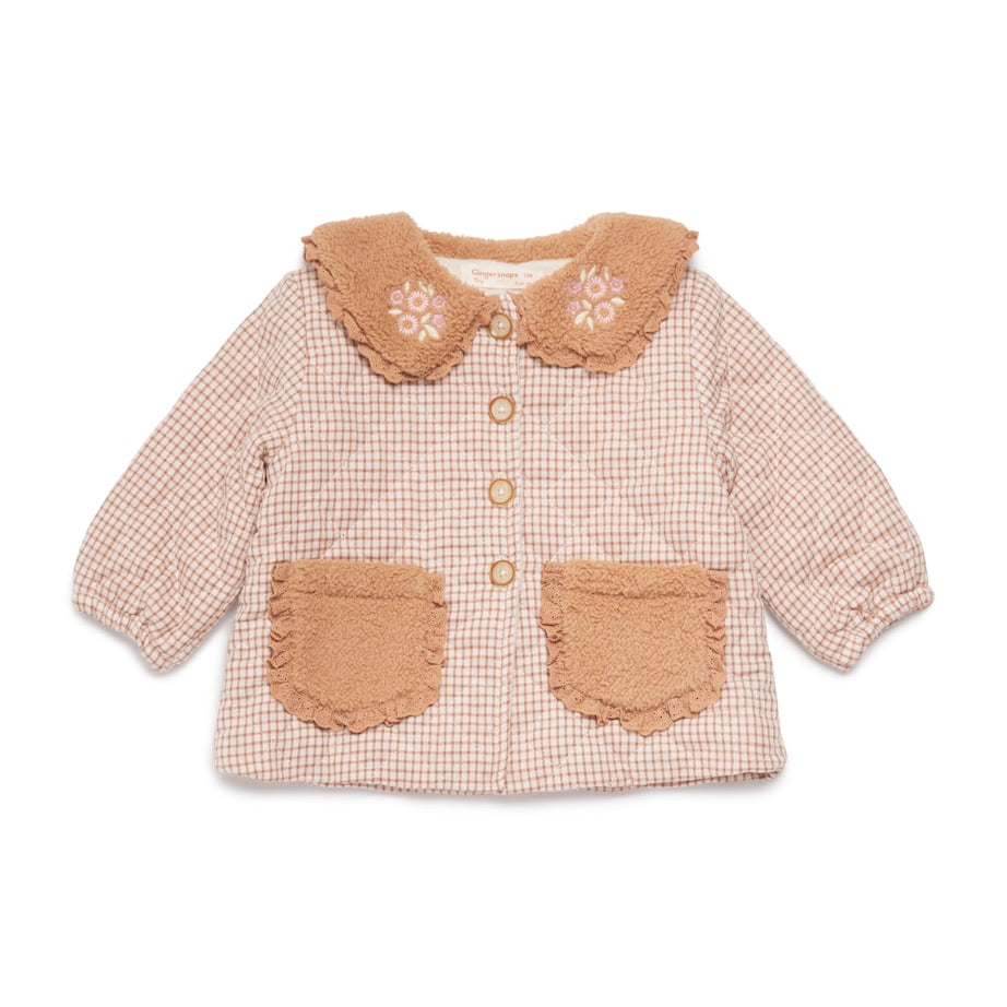Cotton Sherpa-Trim Astrid Jacket (6-36 Months)