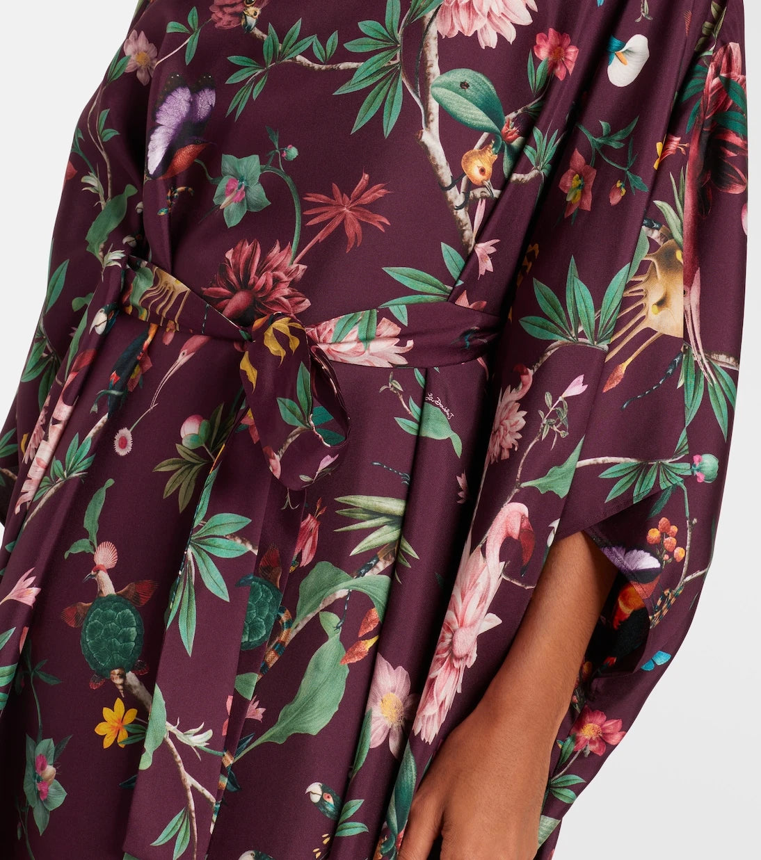 La DoubleJ - Square floral silk kaftan