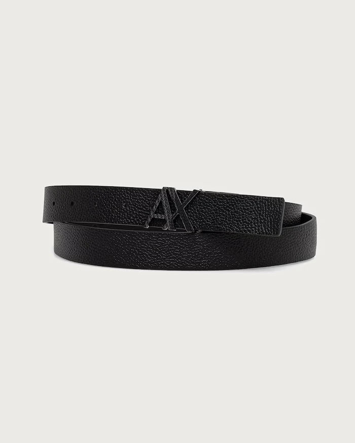 Armani Exchange çift taraflı erkek deri kemer