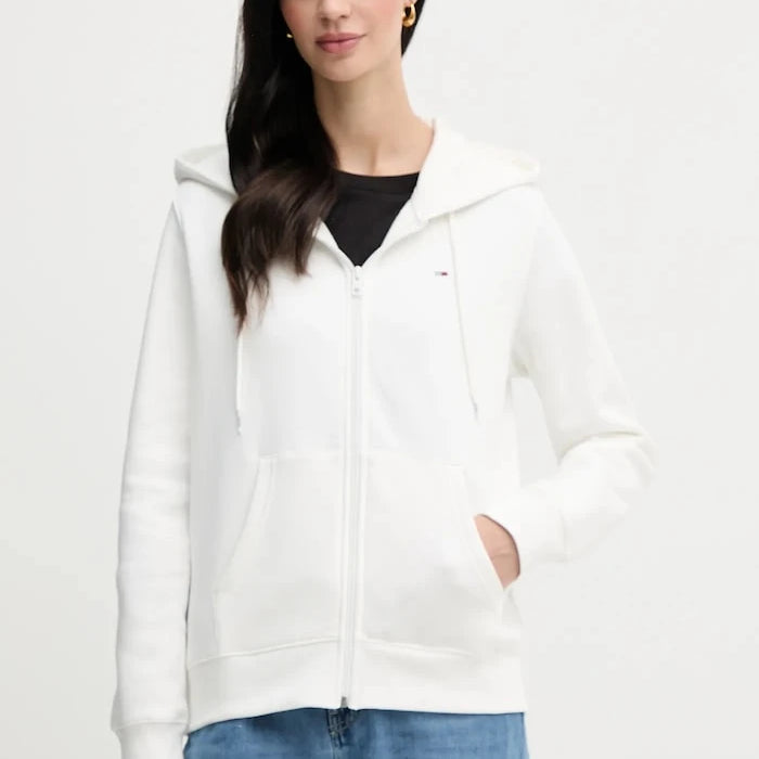 Tommy Jeans kadın fermuarlı pamuklu sweatshirt