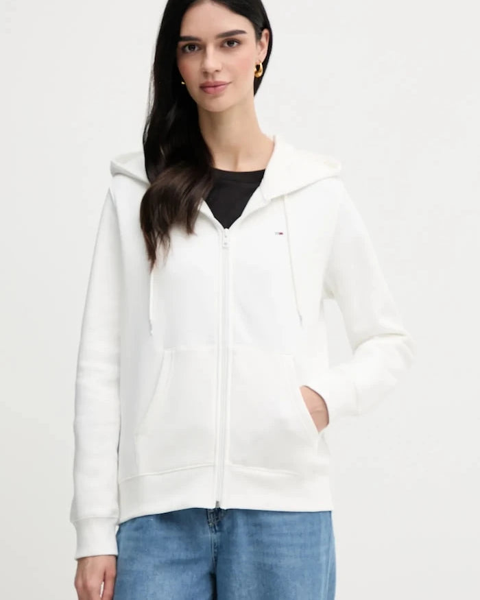 Tommy Jeans kadın fermuarlı pamuklu sweatshirt