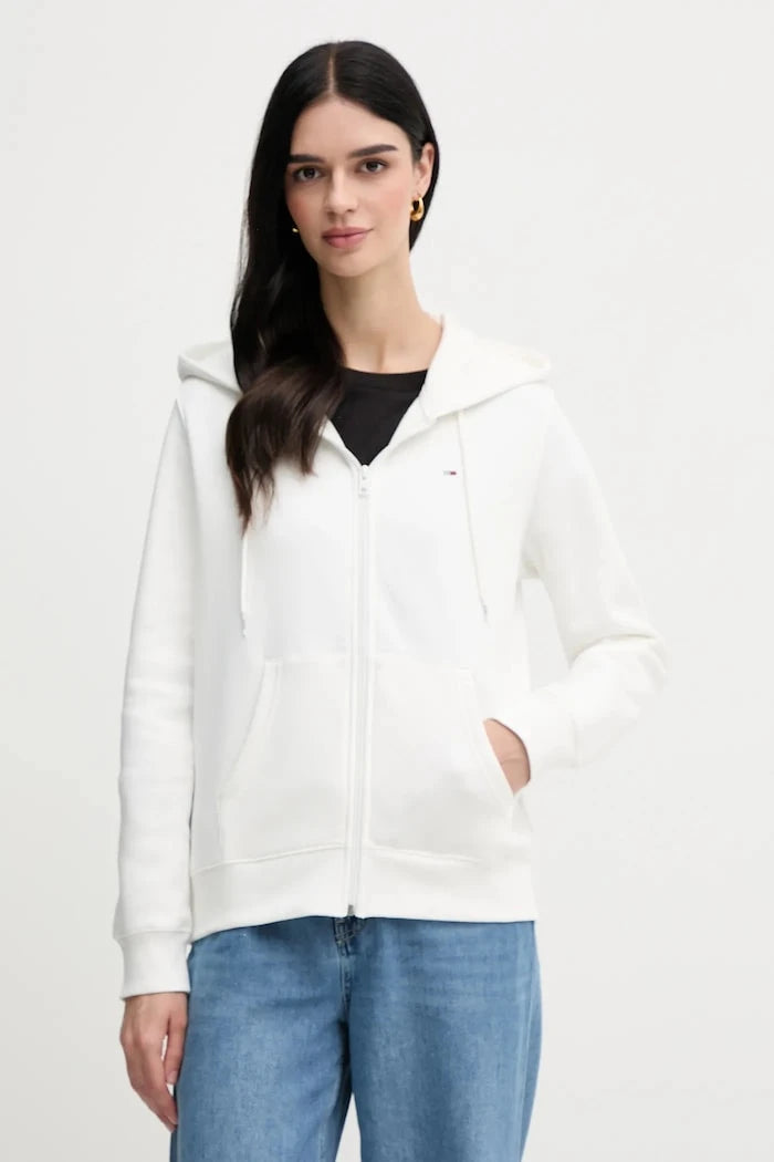 Tommy Jeans kadın fermuarlı pamuklu sweatshirt