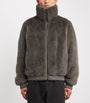 Yves Salomon Brown Mink Bomber Jacket