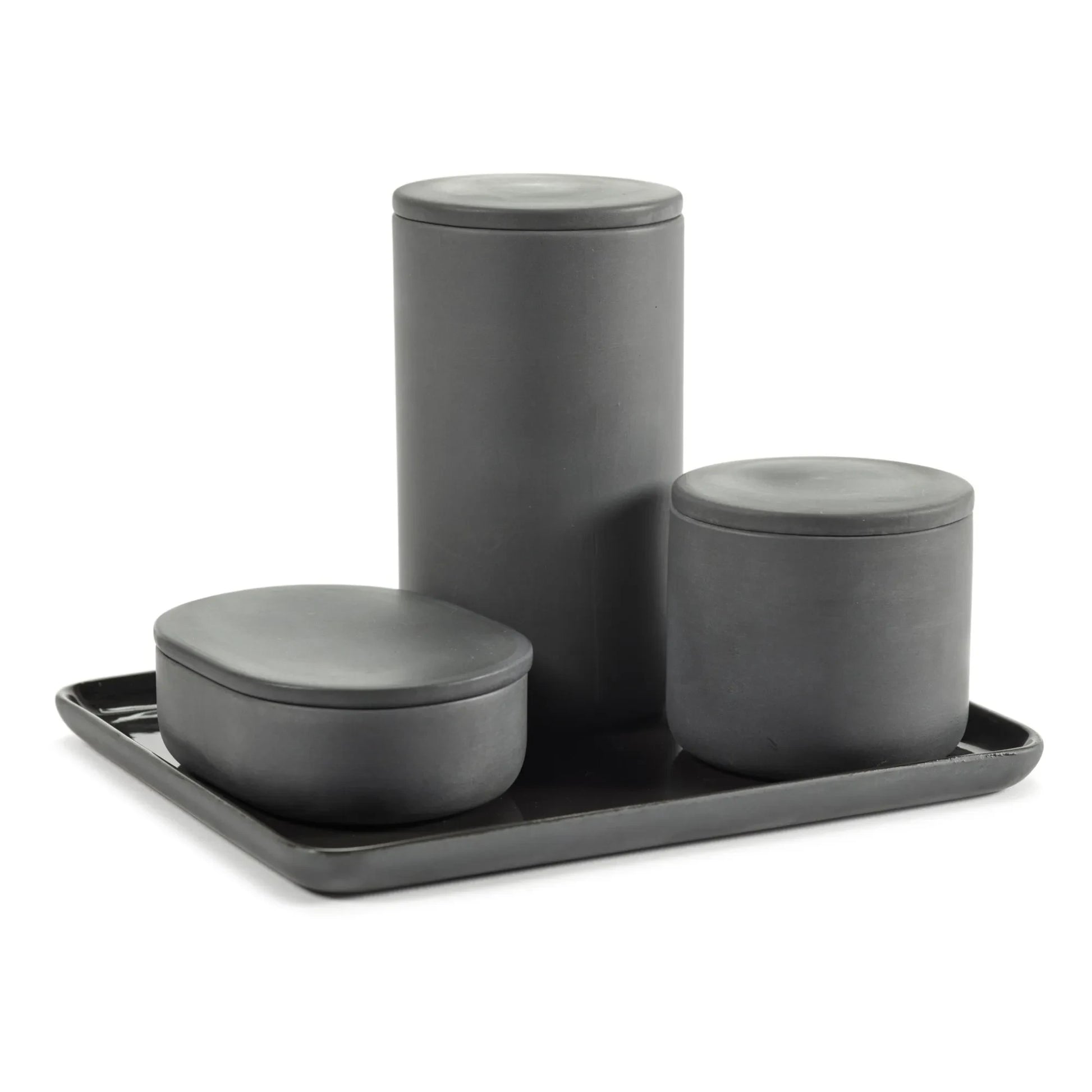 Serax - Round Container with Lid | Dark grey