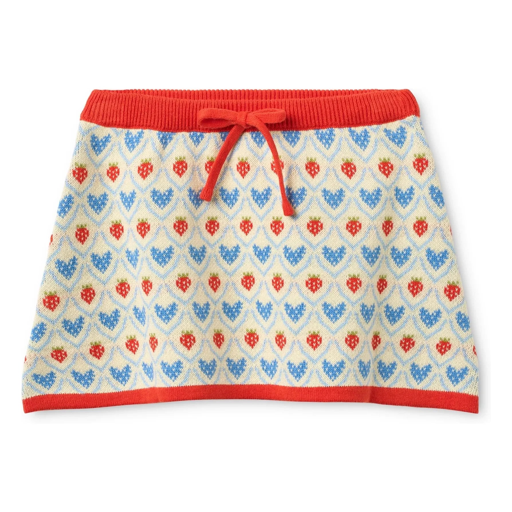 Flöss - Léa Cœurs Maille skirt | Red