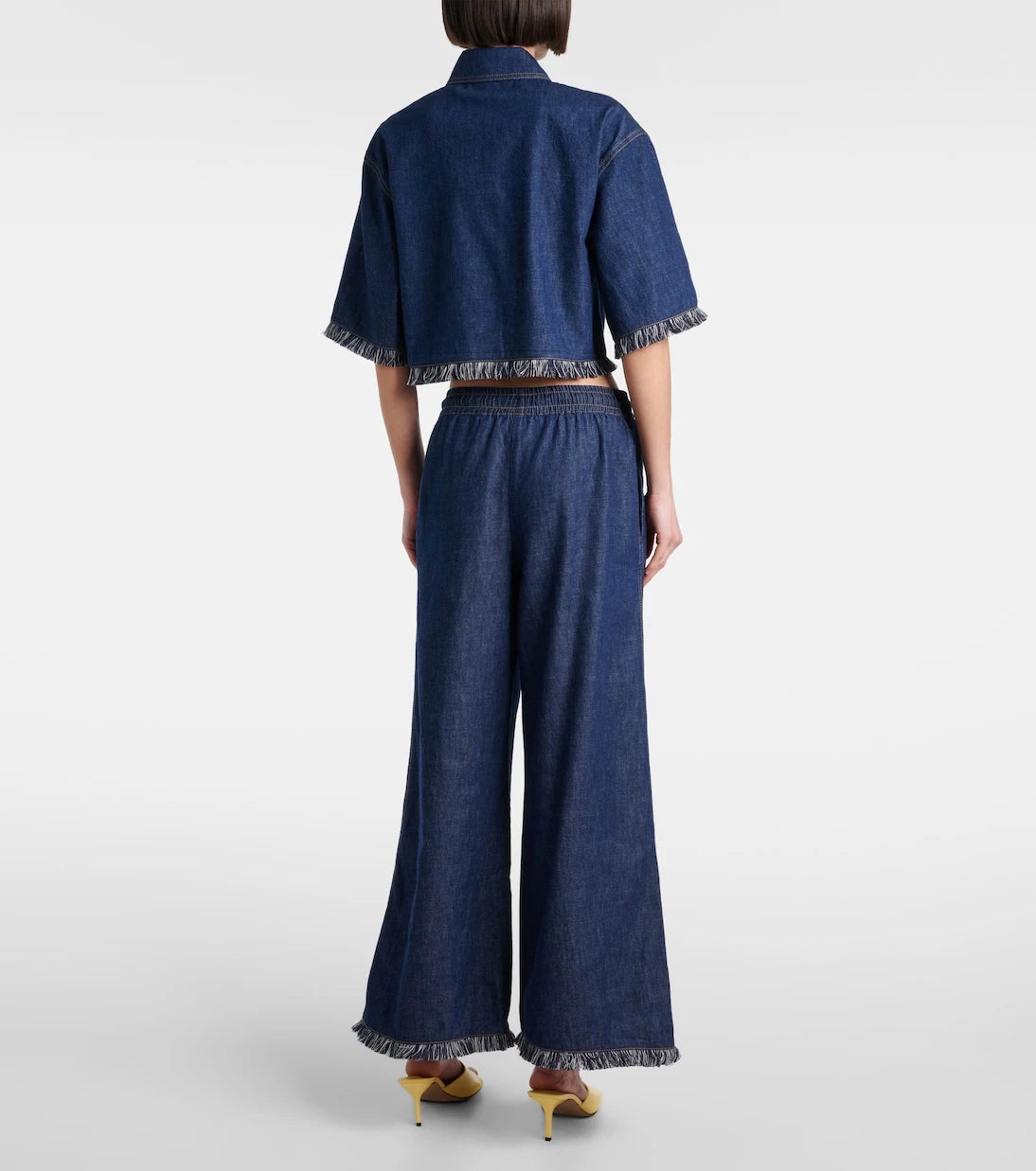Zimmermann - Rhiannon fringed denim wide-leg jeans