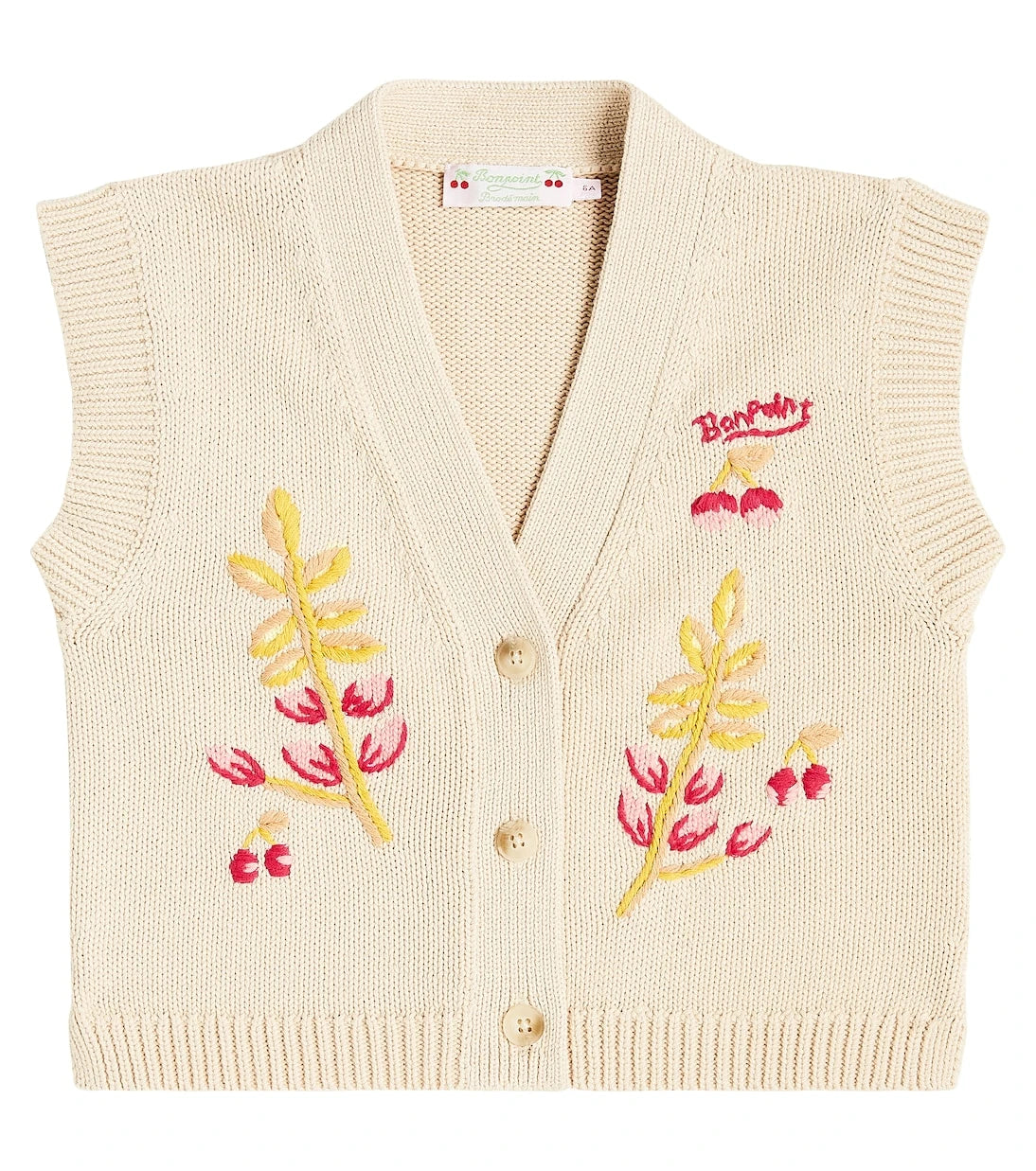 Bonpoint - Ticiana embroidered cotton vest