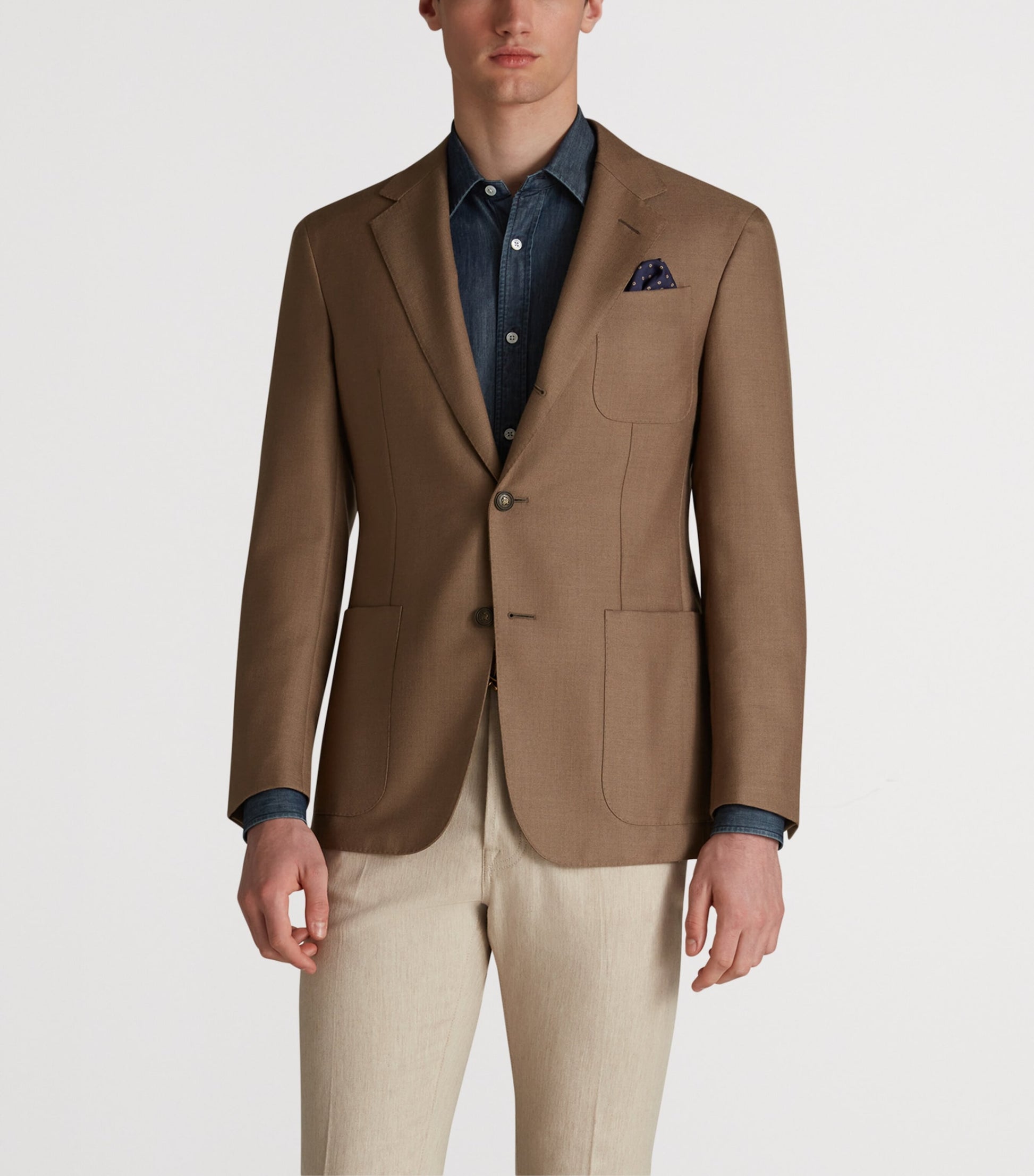 Dunhill Brown Cashmere-Mohair-Silk Cavendish Blazer