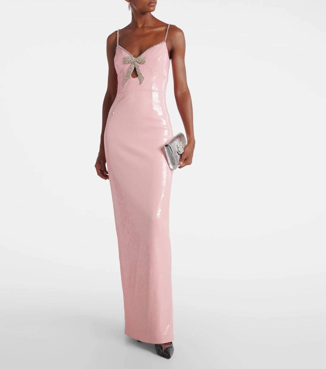 Rebecca Vallance - Lena bow-detail sequined gown