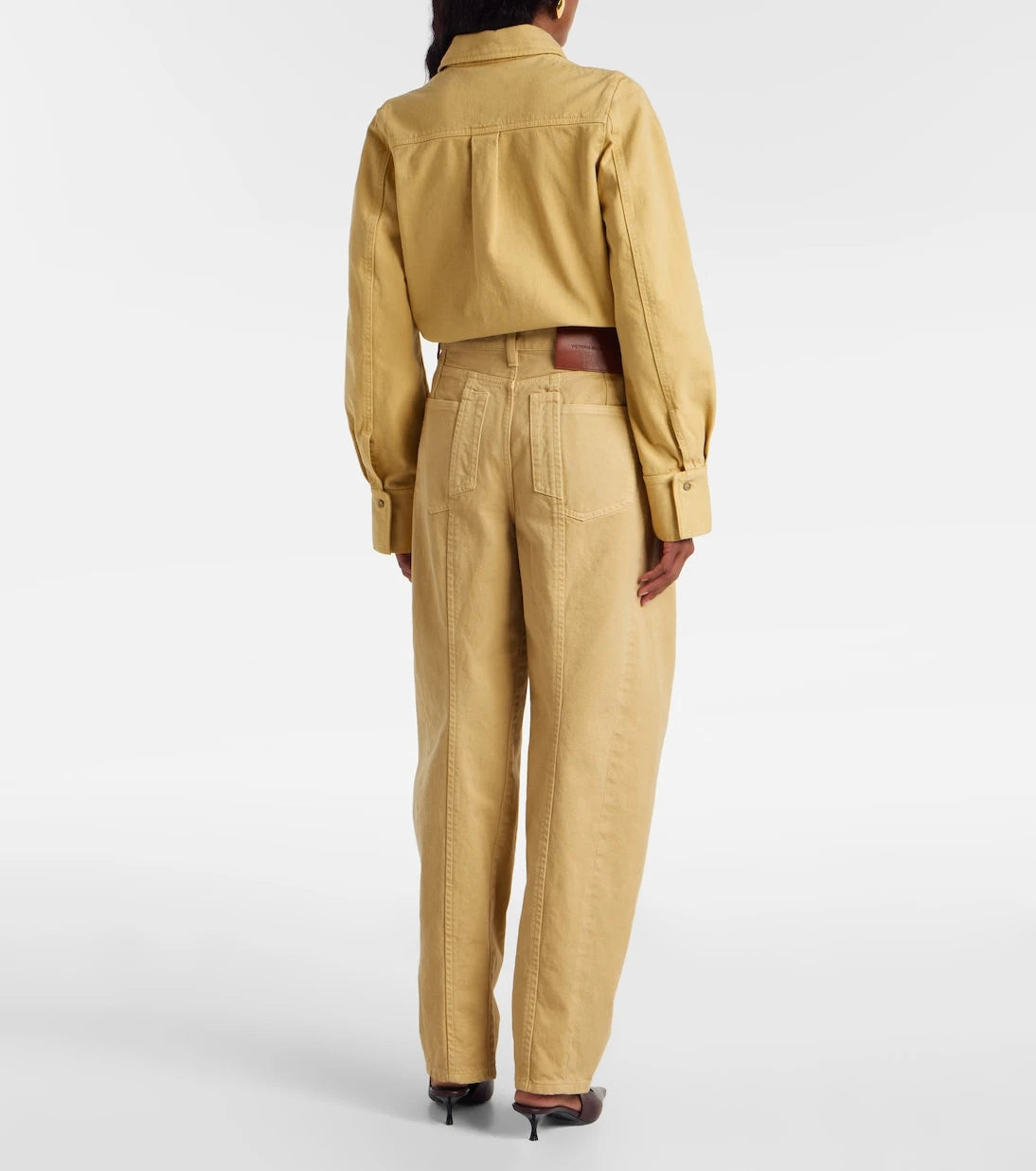 Victoria Beckham - High-rise barrel-leg jeans