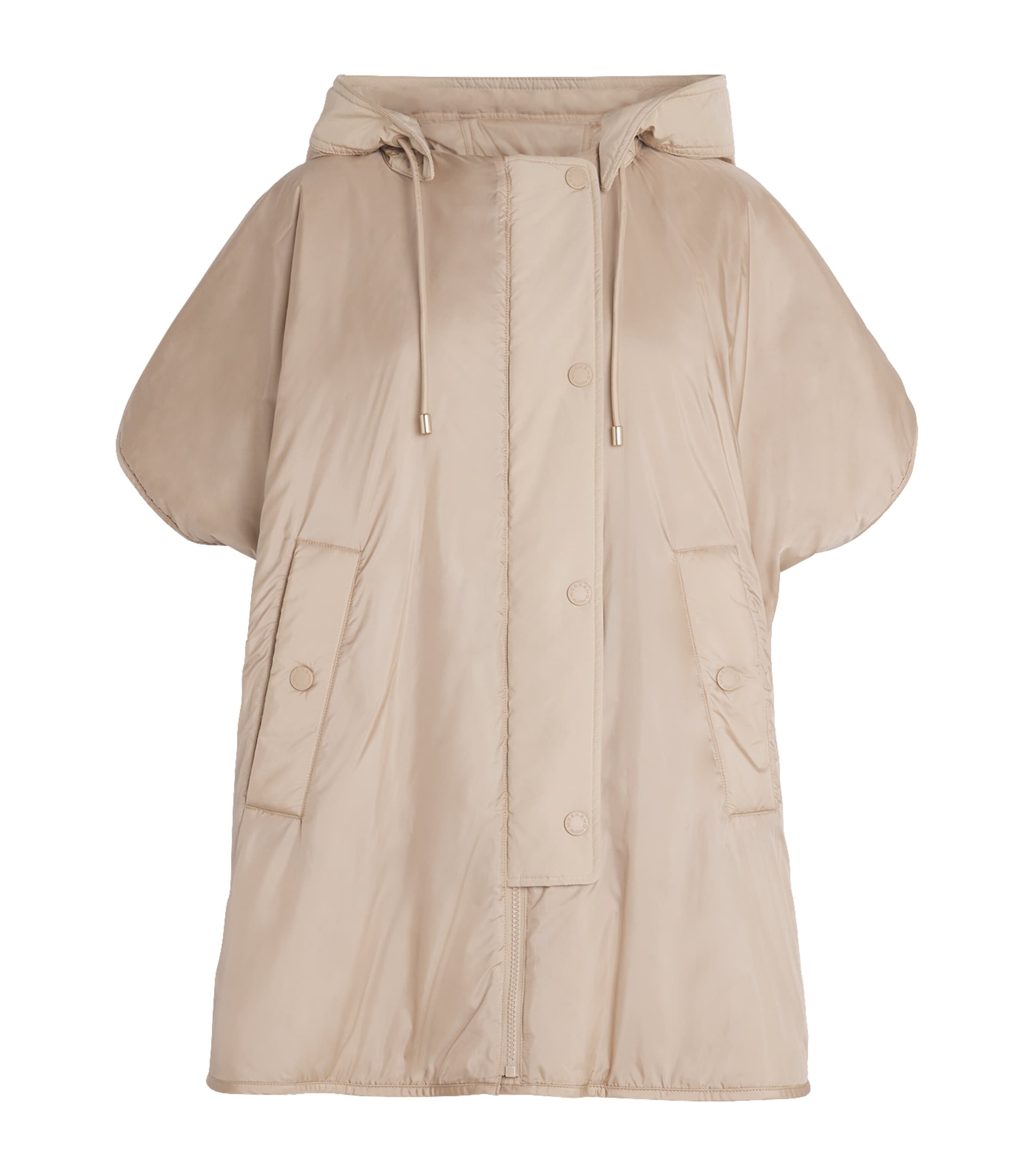 Weekend Max Mara Beige Reversible Padded Cape Jacket