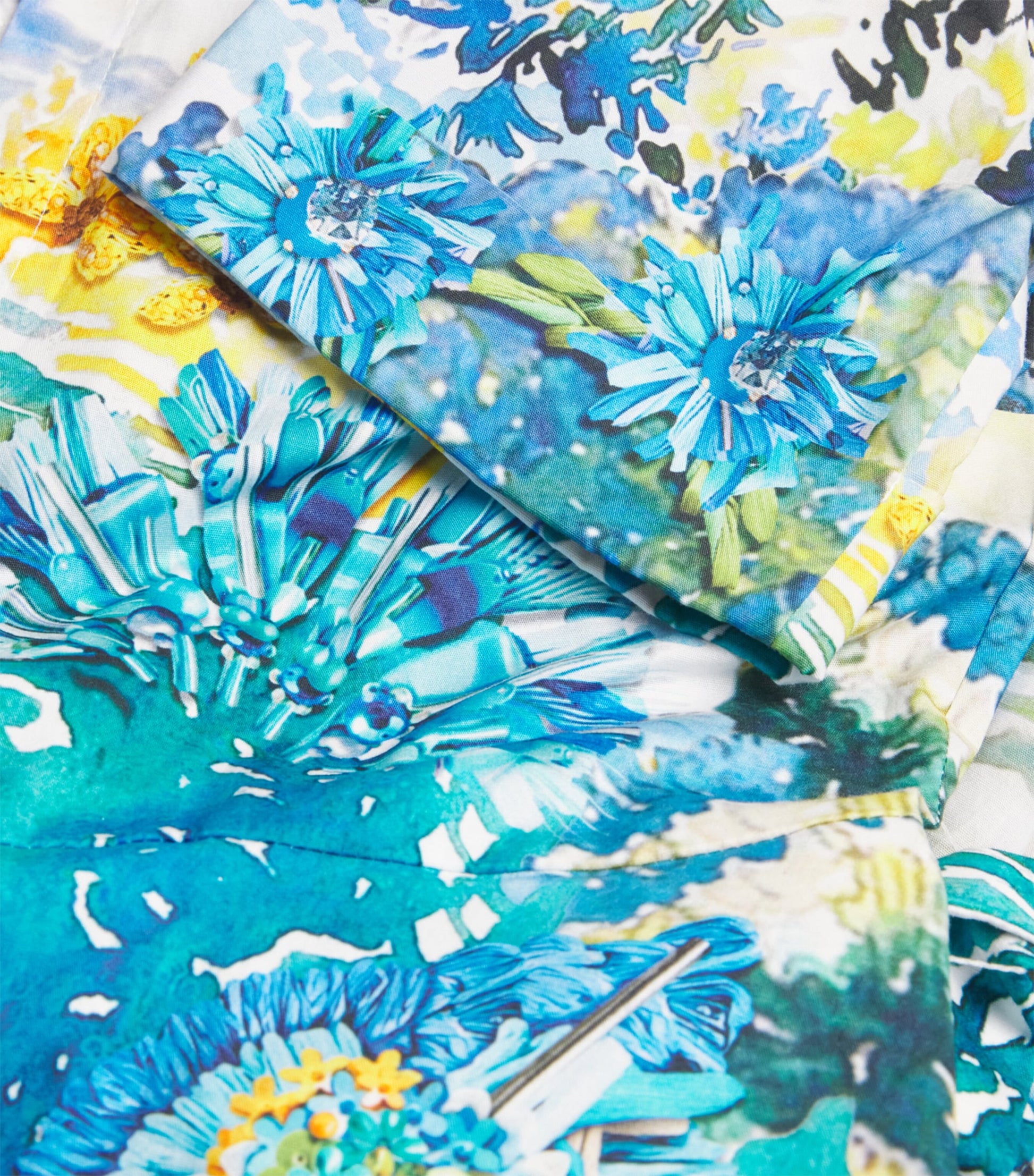 Mary Katrantzou Multi Satin Como Shirt Midi Dress